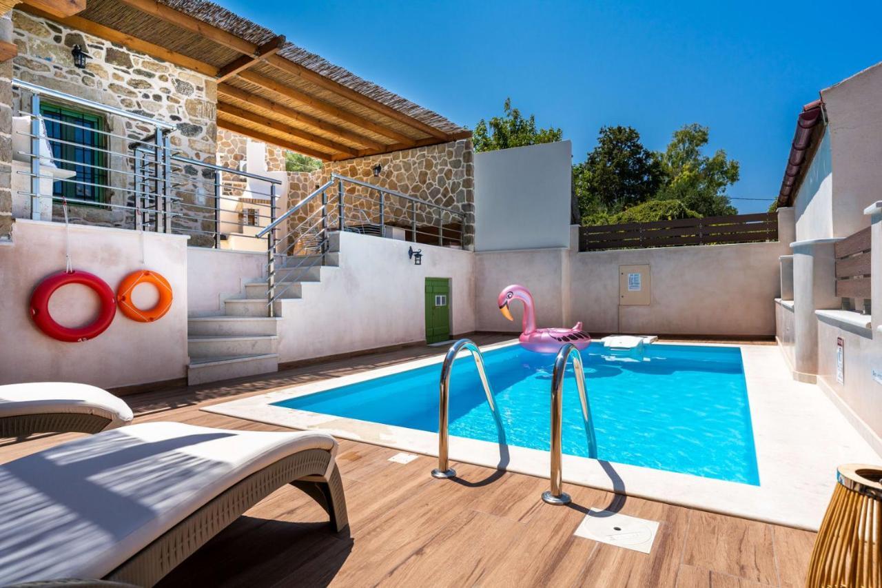 Вілла Aggel'S House - Stone House - Private Pool - Courtyard - Countryside Views Kato Episkopi Екстер'єр фото