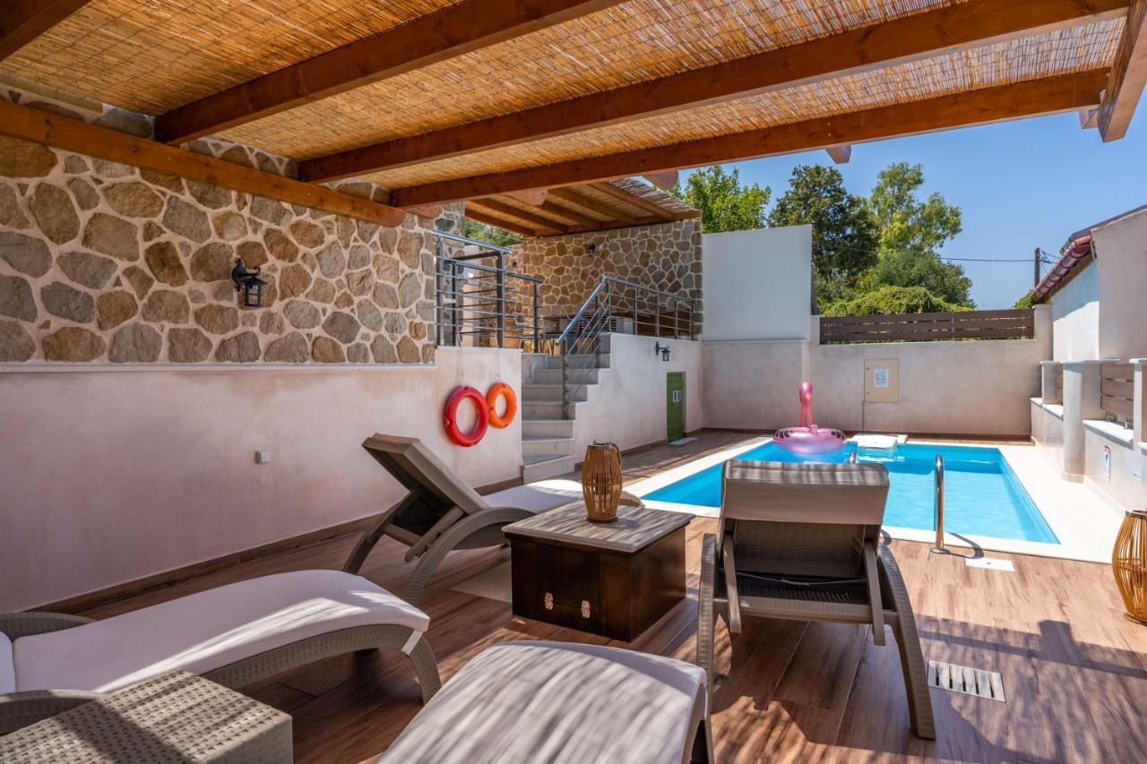 Вілла Aggel'S House - Stone House - Private Pool - Courtyard - Countryside Views Kato Episkopi Екстер'єр фото